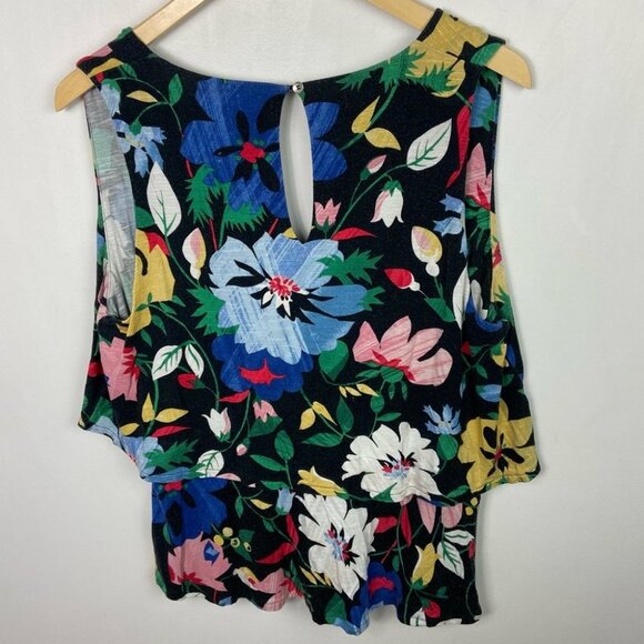 Anthropologie Deletta Florascura V-Neck Layered Blouse‎ Bright Size Large Boho L - Picture 9 of 11